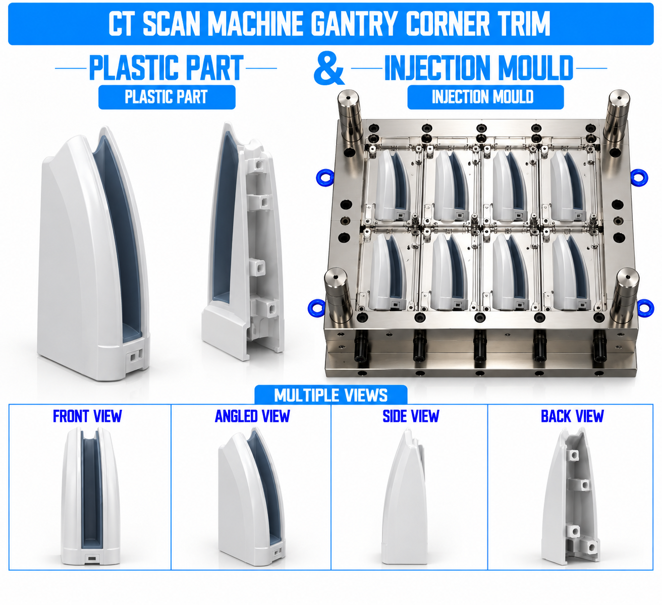 CT Scan Machine Plastic Gantry Corner Trim Mould and Moulding Service